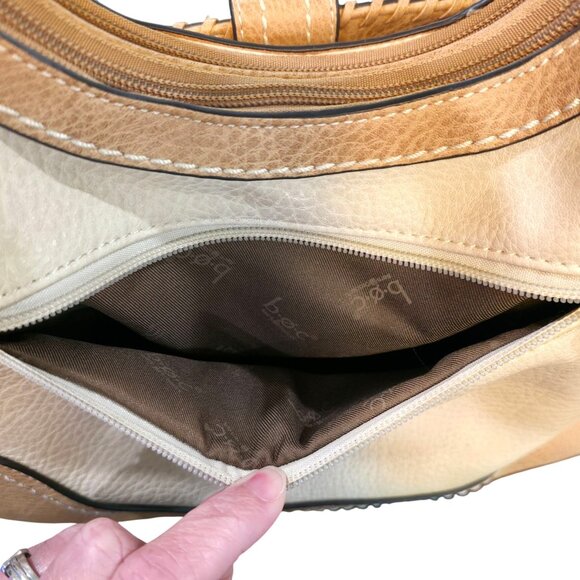 BOC Born of Concept Vegan Leather Dove and Elephant Whipstitch Tan Crossbody Bag - Picture 5 of 12